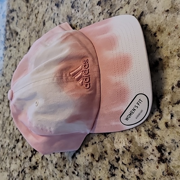 adidas Women's Relaxed Fit Color Wash Adjustable Cap, Wonder Mauve Pink/White - Picture 2 of 5